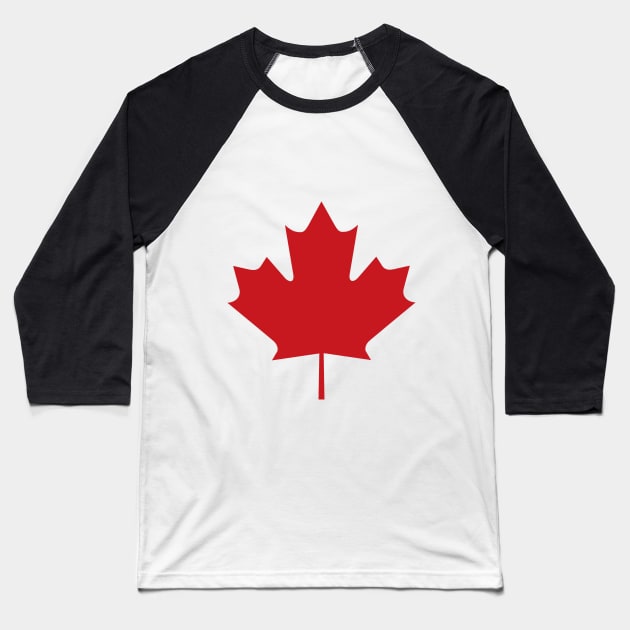 Image: Canada maple leaf (red) Baseball T-Shirt by itemful